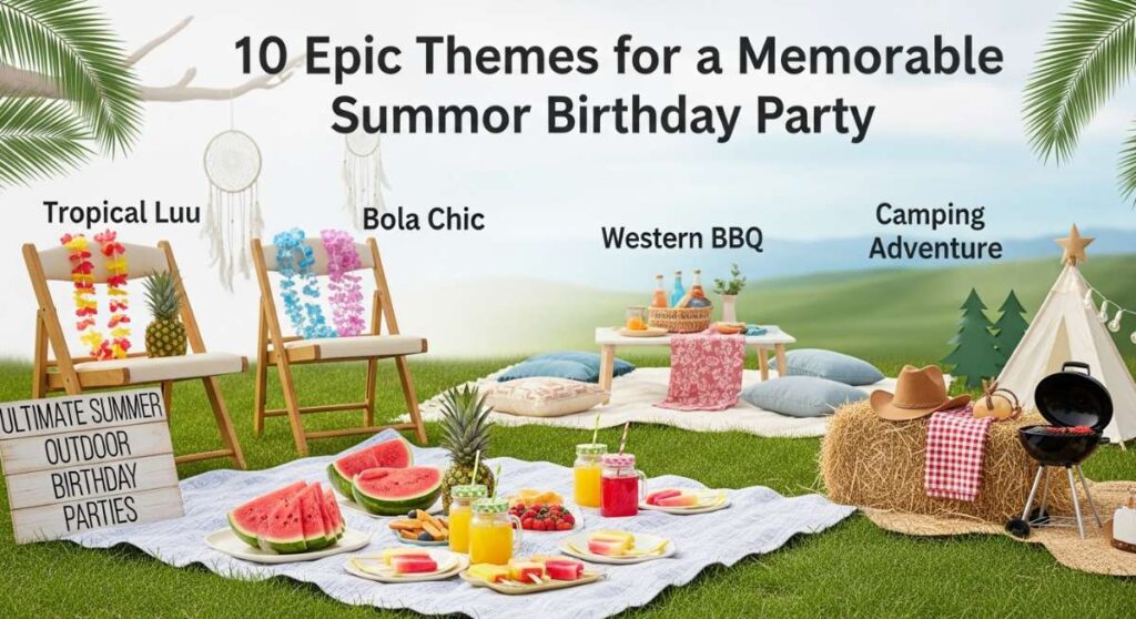 featured: 10 epic themes for a memorable summer outdoor birthday party