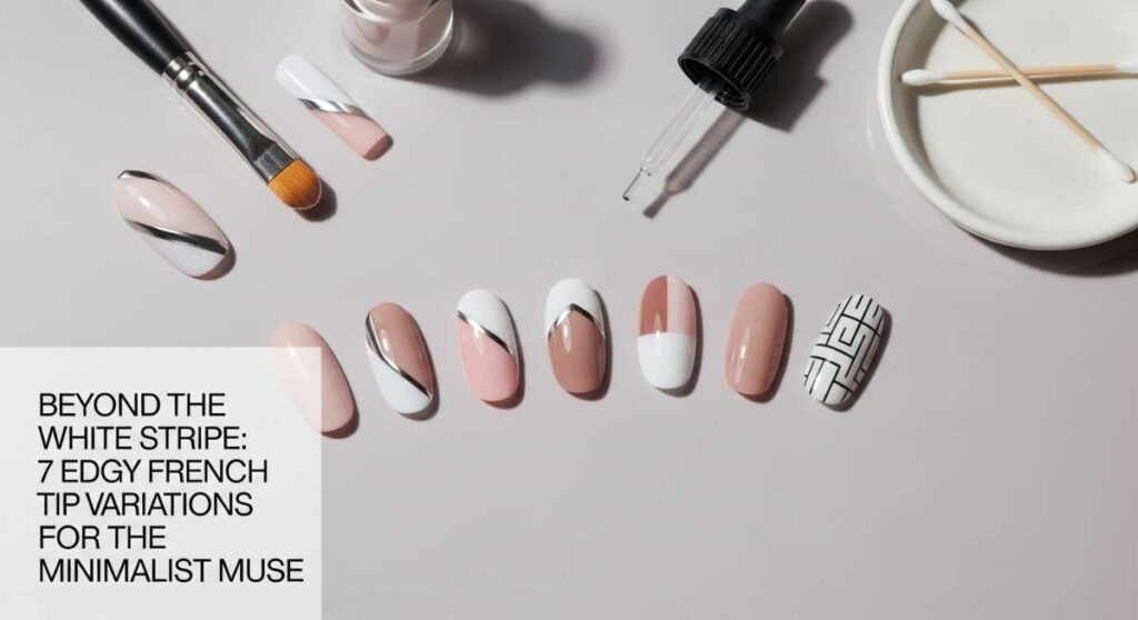 featured: beyond the white stripe: 7 edgy french tip variations for the minimalist muse