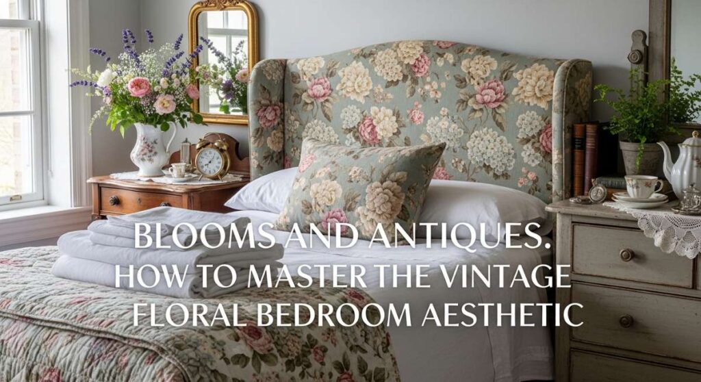 featured: blooms and antiques: how to master the vintage floral bedroom aesthetic