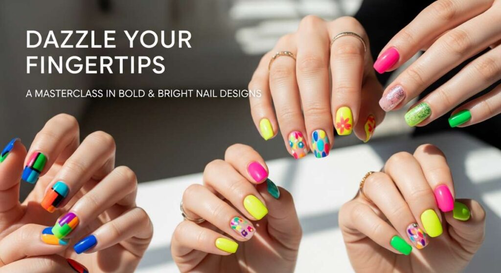 featured: dazzle your fingertips: a masterclass in bold & bright nail designs