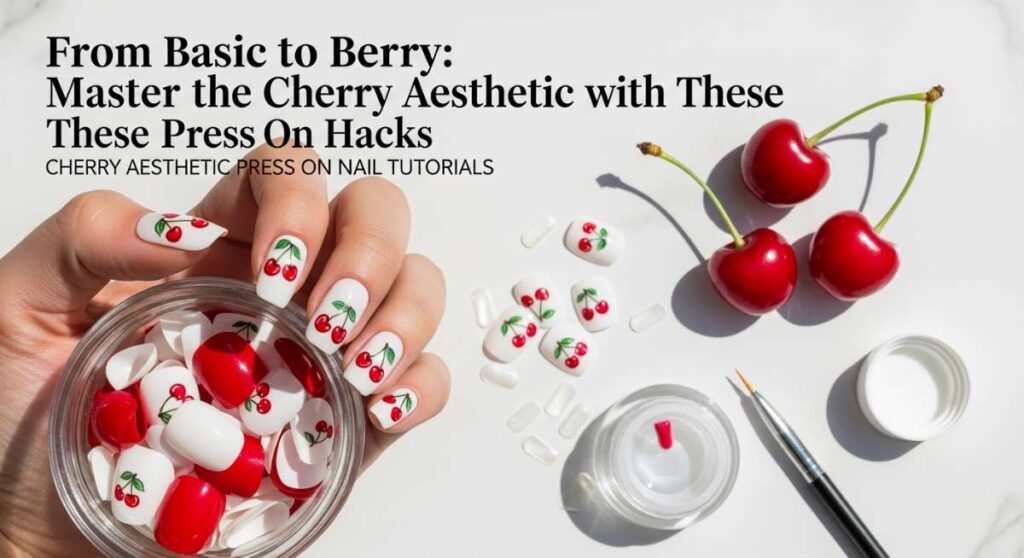 featured: from basic to berry: master the cherry aesthetic with these press on hacks