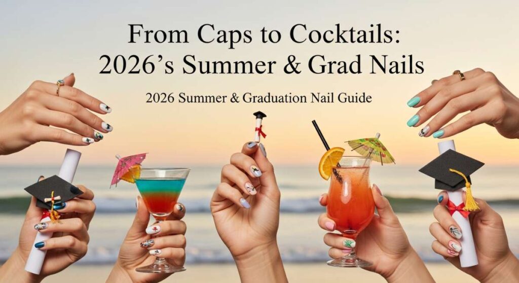 featured: from caps to cocktails: 2026's hottest summer & grad nails