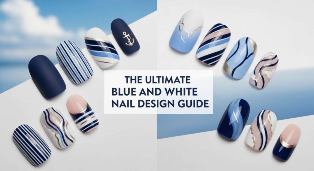 featured: from navy to sky: the hottest blue and white nail art trends