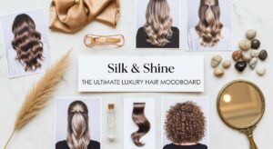 featured: silk & shine: the ultimate luxury hair moodboard