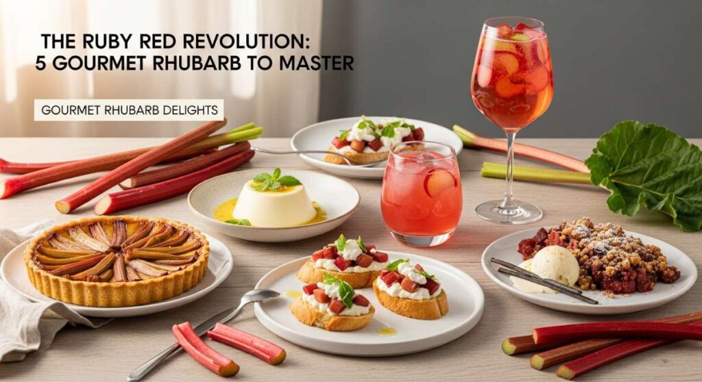 featured: the ruby red revolution: 5 gourmet rhubarb recipes to master
