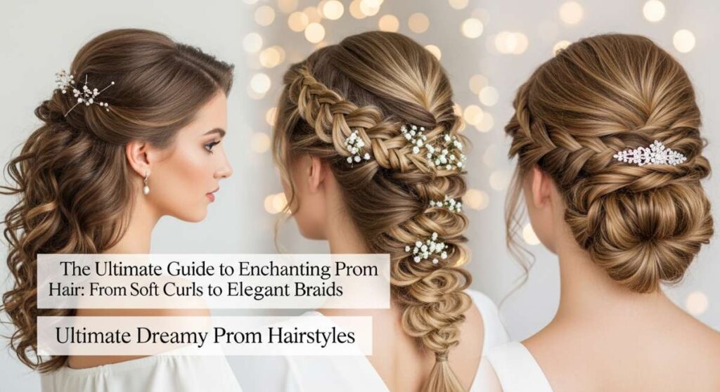 featured: the ultimate guide to enchanting prom hair: from soft curls to elegant braids